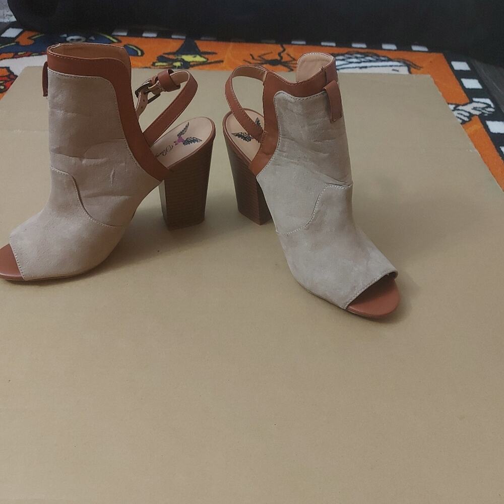 Penny Loves Kenny Cut Out Boho Chunky Heels 8.5 Costal Cowgirl Festival Hippie - Picture 4 of 9